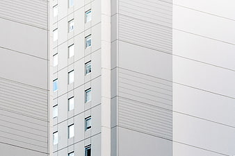 Minimalist White Modern Apartment Building Facade