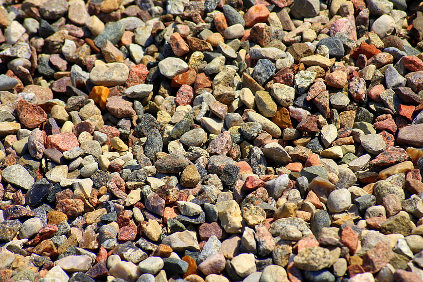 Colorful pebbles and stones texture background