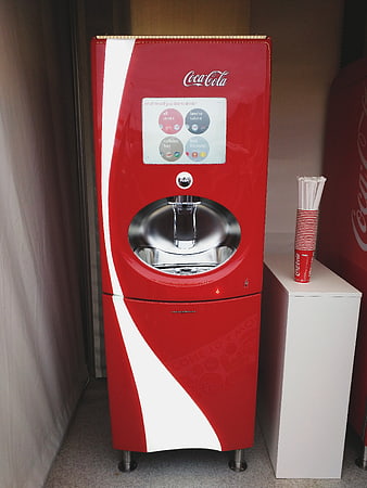 Red Coca-Cola Freestyle Soda Fountain Machine
