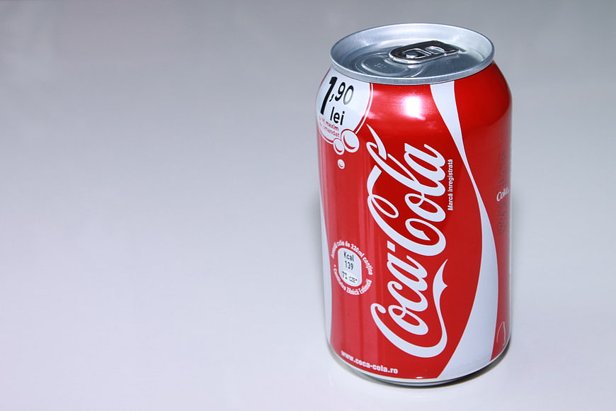 Coca-Cola Can Product Shot On White Background