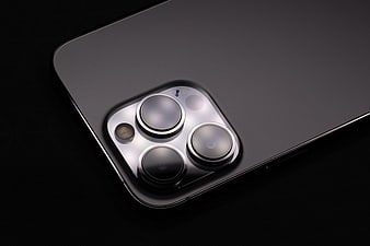 Close-up of Smartphone Camera Module on Dark Background