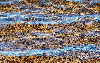 Abstract Shallow Water Ripples Over Pebbles