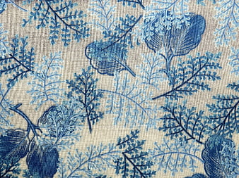 Vintage Blue Floral Fabric Pattern Texture
