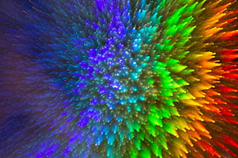 Abstract Rainbow Spiky Texture with Vibrant Colors