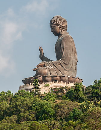 Tian Tan Buddha statue on Lantau Island, Hong Kong