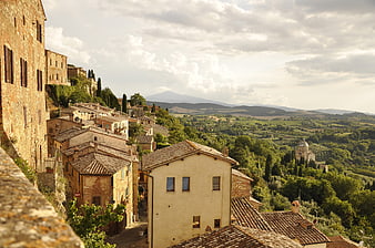 Montepulciano Tuscany Italy Hilltop Town Landscape