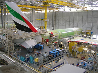 Airbus A380 Aircraft Assembly Line Inside Manufacturing Factory