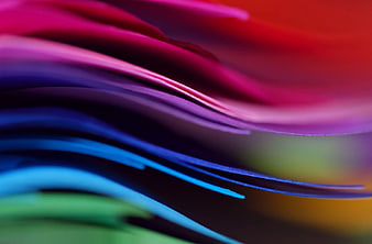 Abstract colorful paper waves with vibrant gradients