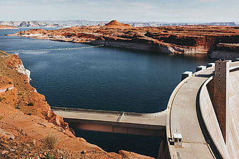 Glen Canyon Dam and Lake Powell Scenic View