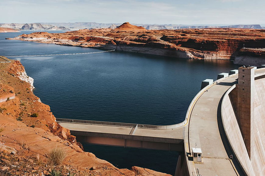 Glen Canyon Dam and Lake Powell Scenic View