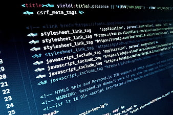 Close-up of HTML and JavaScript Code on Screen