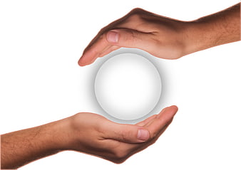 Protecting the Earth: Hands Cradling a White Globe
