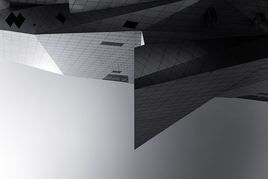 Abstract Black and White Modern Architecture