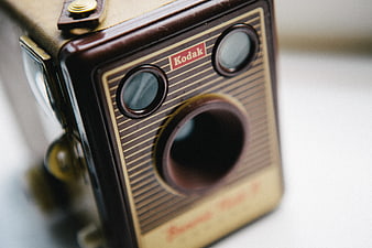 Close-up of vintage Kodak Brownie camera