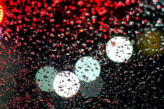 Rainy Night Car Window Bokeh City Lights