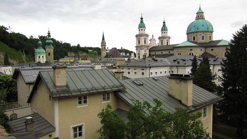 Salzburg Austria Cityscape with Baroque Churches and Green Domes