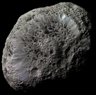 3D Render of Cratered Asteroid Surface in Space