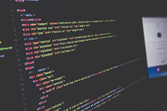 Close-up of HTML code on a computer screen