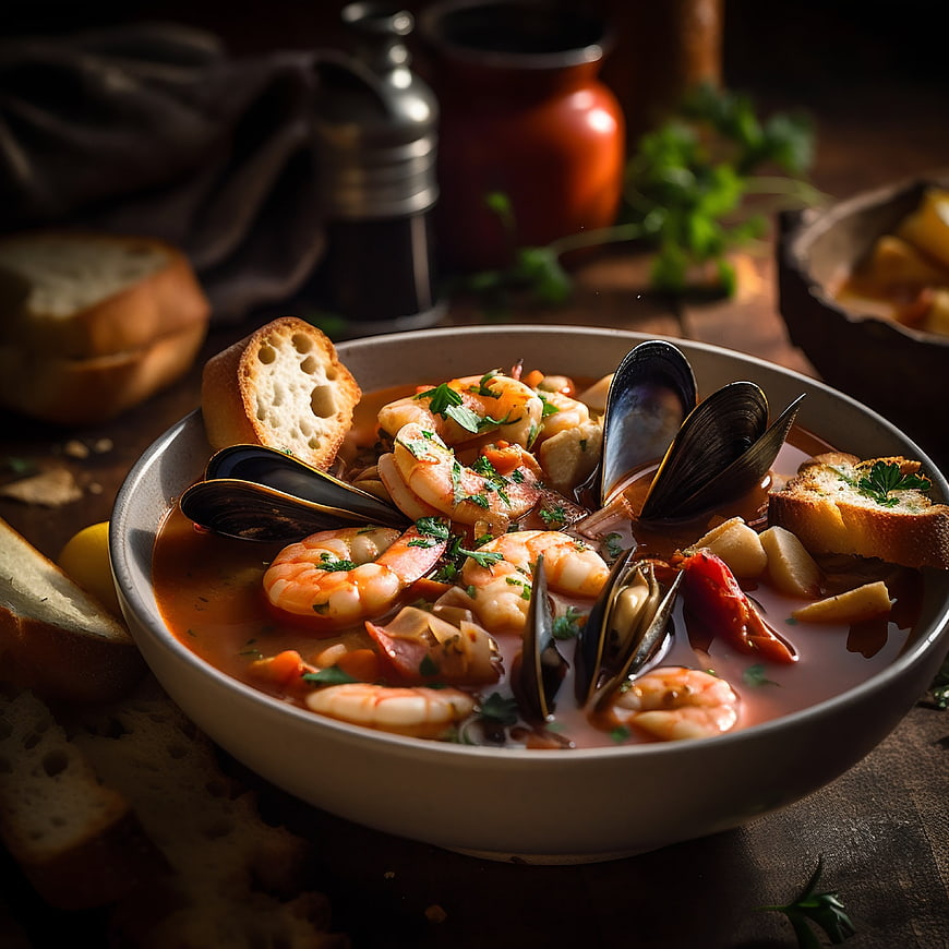 Hearty Seafood Stew with Shrimp and Mussels