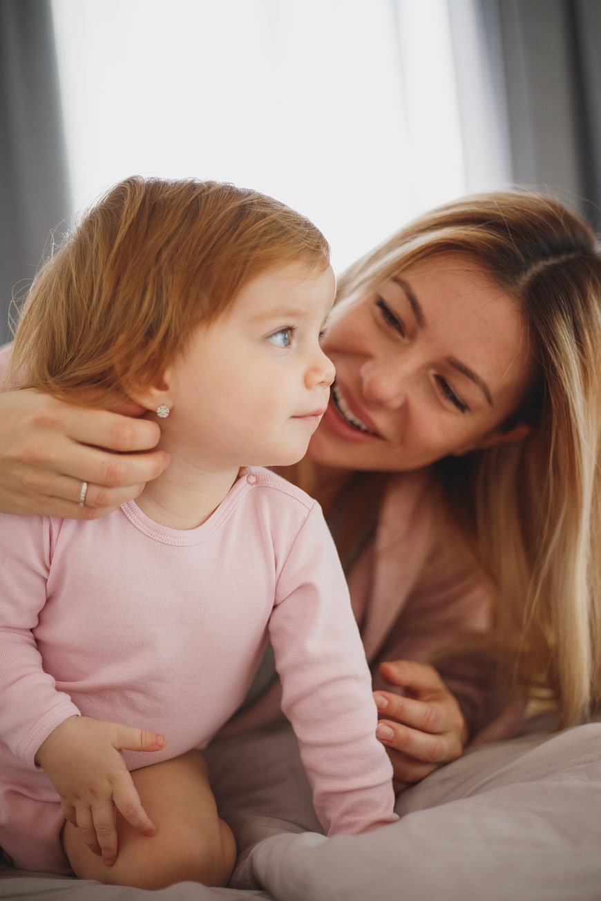 Mother and Toddler Girl Sharing a Tender Moment