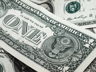 Close-up of United States One Dollar Bill