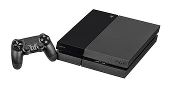 Sony PlayStation 4 Console And DualShock 4 Controller On White Background