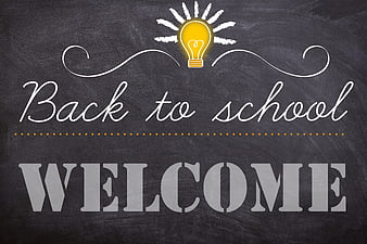 Back to School Welcome Chalkboard Illustration