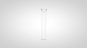 Empty Glass Test Tube Isolated On White Background