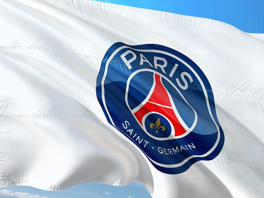 Paris Saint-Germain Flag Waving in the Wind