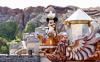 Mickey Mouse in Royal Costume on Parade Float at Tokyo DisneySea