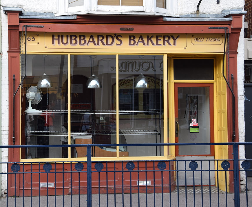 Hubbards Bakery storefront in Margate, England
