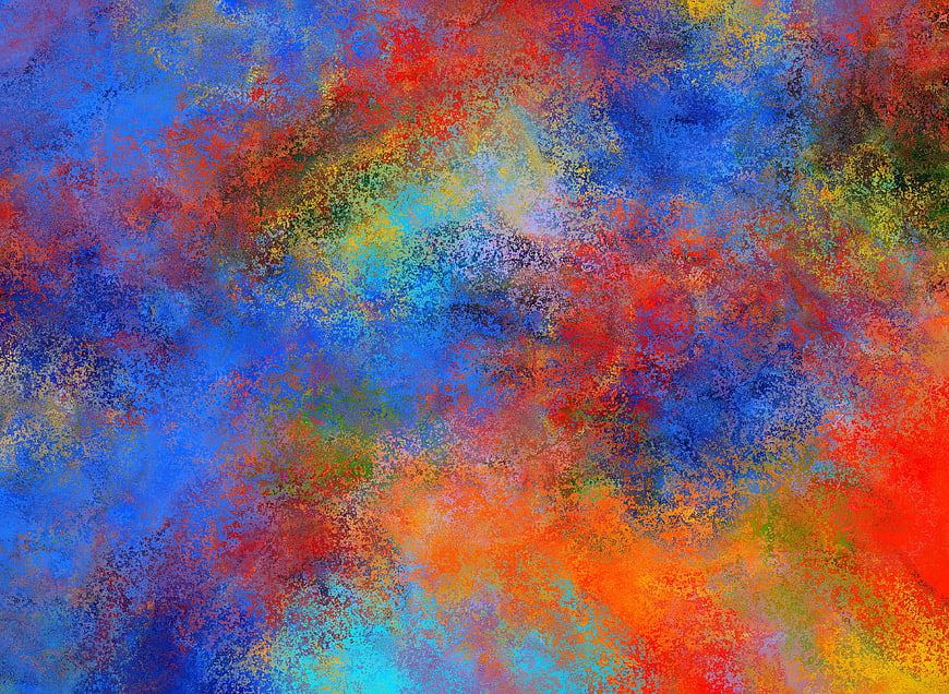 Abstract colorful textured background with vibrant blue and red hues