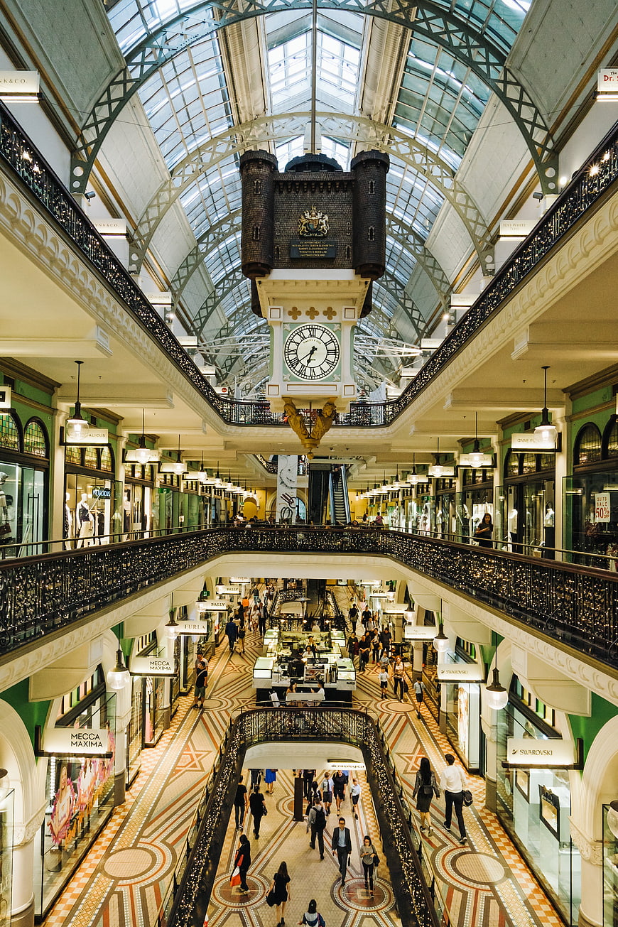Interior of Queen Victoria Building Sydney Shopping Mall