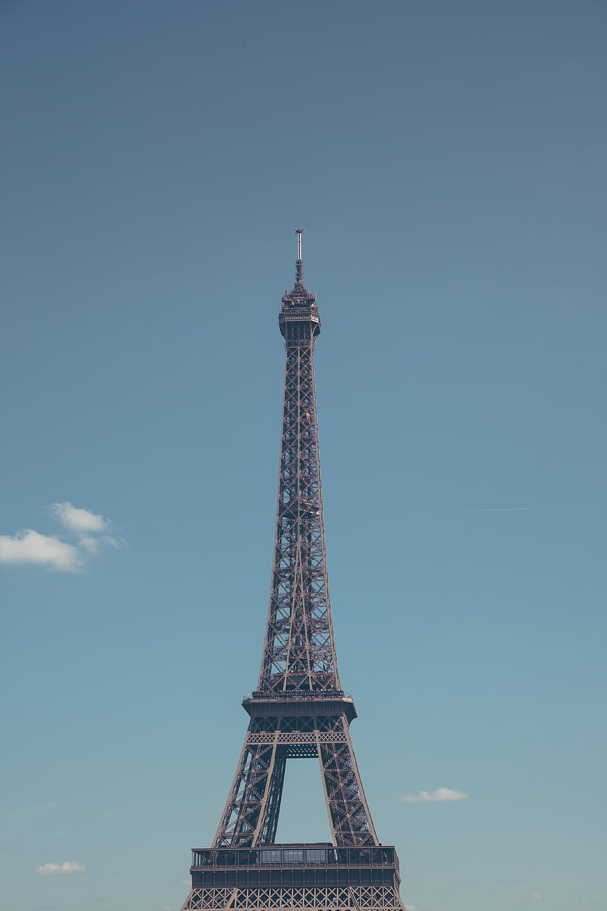 Eiffel Tower Against Blue Sky