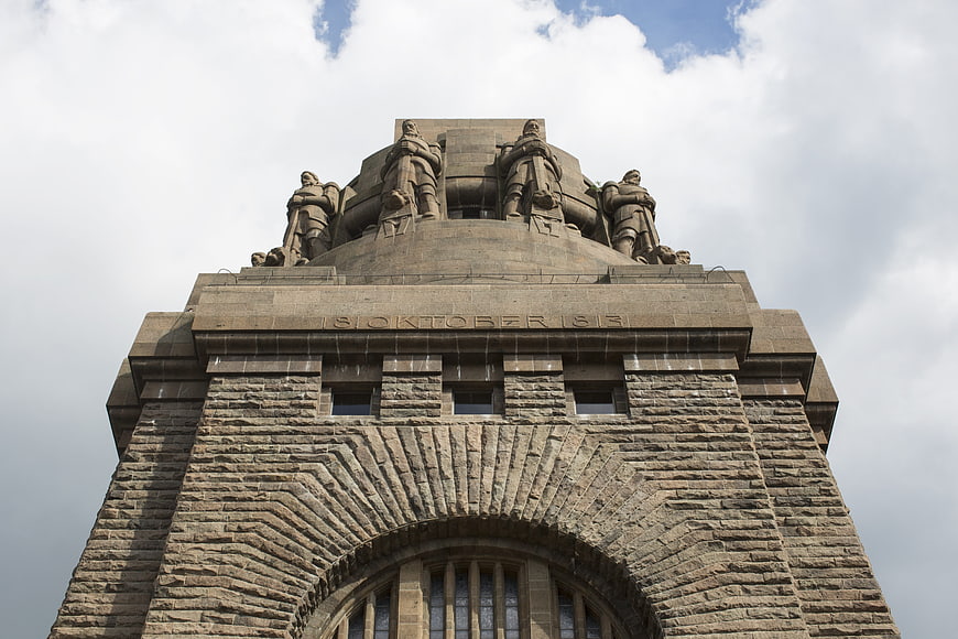 Low angle view of the Monument to the Battle of the Nations in Leipzig