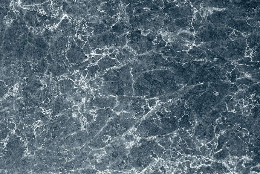 Dark Blue Marble Texture Background with White Veins