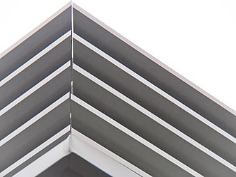 Abstract Gray Roof Ventilation Louvers Close-Up