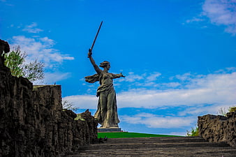 The Motherland Calls Monument in Volgograd, Russia