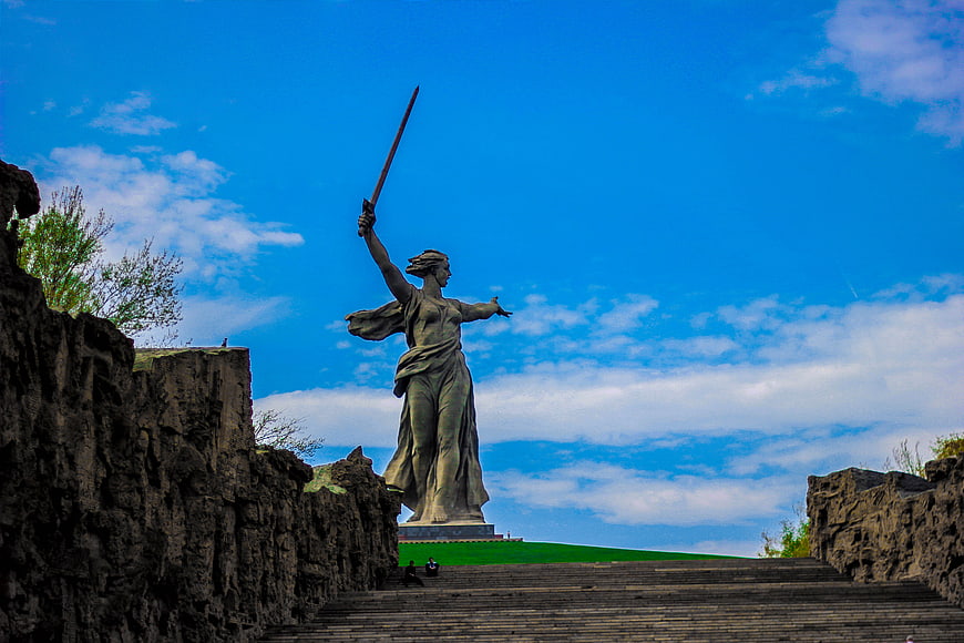 The Motherland Calls Monument in Volgograd, Russia
