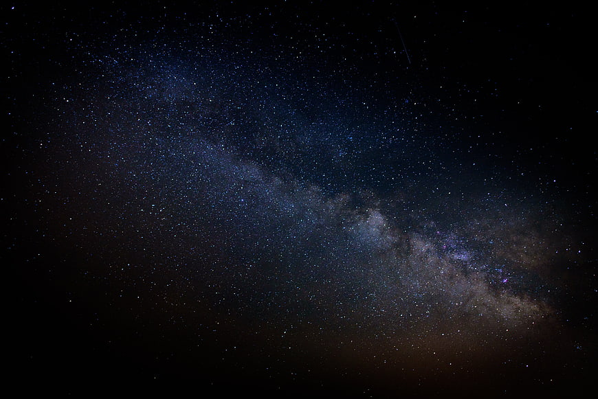 Milky Way Galaxy in Night Sky with Stars