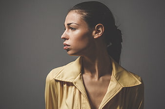 Profile Portrait of Woman in Yellow Blazer
