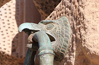 Bronze Eagle Sculpture Detail at Alhambra Granada