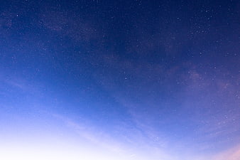 Starry Night Sky with Milky Way and Gradient Blue Background