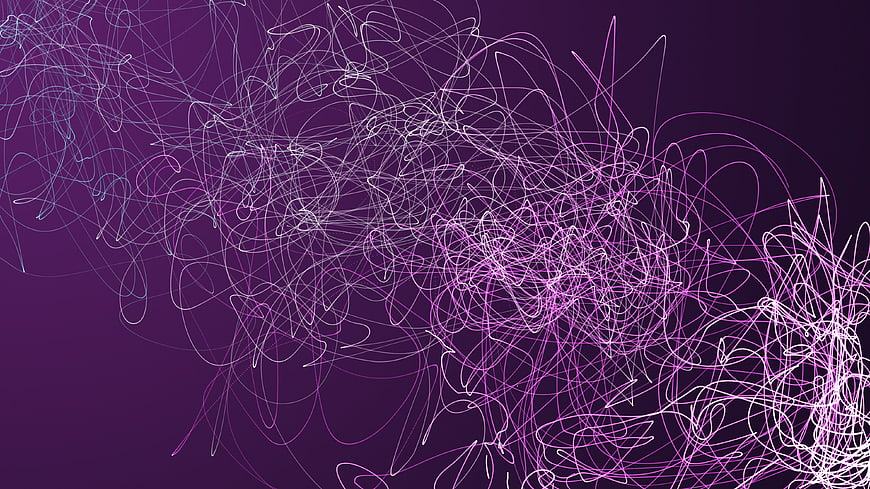 Abstract Purple and White Scribble Line Art Background