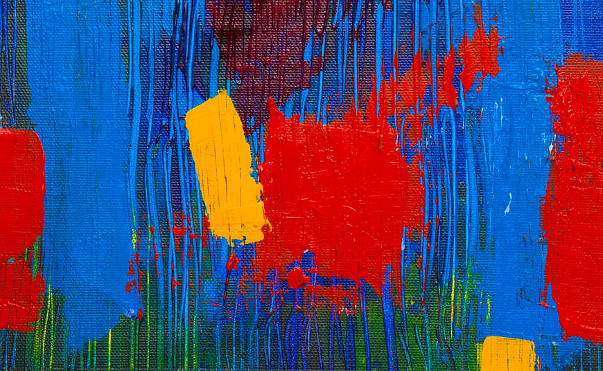Abstract colorful paint texture on canvas background