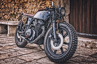 Vintage Yamaha Motorcycle Custom Cafe Racer Style