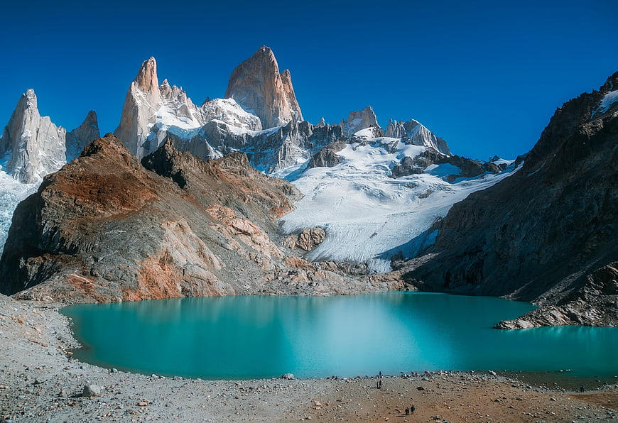 Mount Fitzroy and Turquoise Lake in Patagonia Landscape