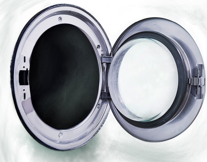 Open Washing Machine Door Porthole View