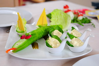 Creative Cucumber Sailboat Appetizer With Creamy Dips