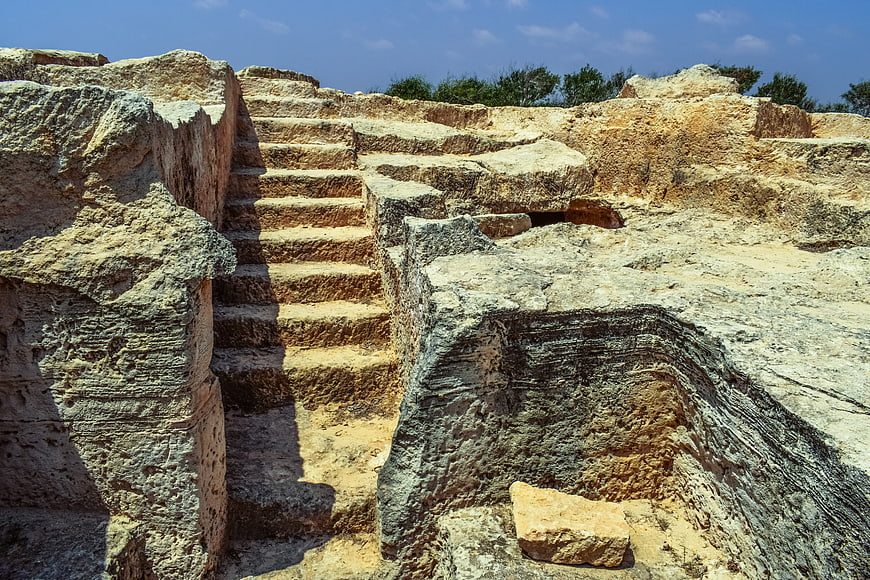 Ancient Roman Tomb Ruins in Makronissos, Cyprus
